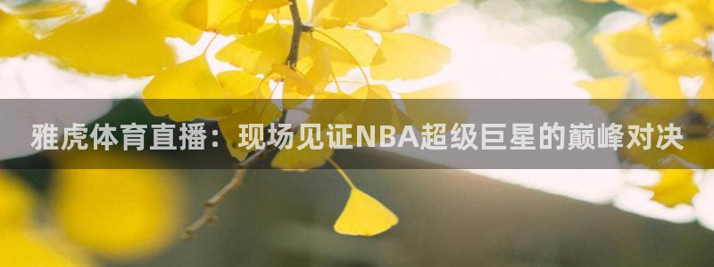 三牛娱乐app下载：雅虎体育直播：现场见证NBA超级巨星的巅峰对决